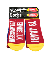 Grappige Sokken 18 Jaar Vlaggetjes 1 paar